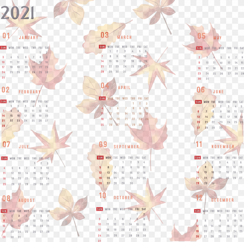 Autumn Leaves, PNG, 3000x2983px, 2021 Calendar, Year 2021 Calendar, Animation, Autumn, Autumn Leaves Download Free