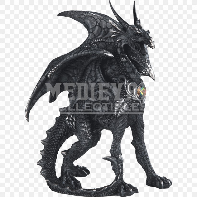 Dragon Statue Figurine Fantasy Legendary Creature, PNG, 850x850px, Dragon, Armour, Black And White, Collectable, Fairy Download Free