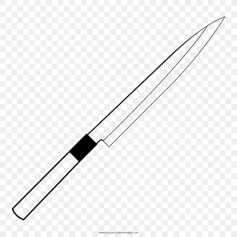 Knife Yanagi Ba Coloring Book Kitchen Knives, PNG, 1000x1000px, Knife, Arma Bianca, Black And White, Christmas, Cold Weapon Download Free