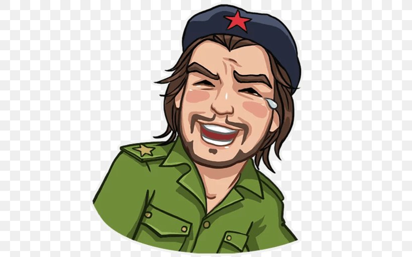 Che Guevara Telegram Sticker Communist #2 Revolutionary, PNG, 512x512px, Che Guevara, Cartoon, Emoji, Facial Expression, Facial Hair Download Free