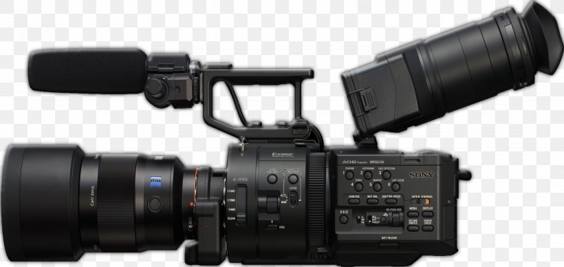 Sony NEX-5 Sony NXCAM NEX-FS700 Video Cameras Super 35, PNG, 3398x1608px, 4k Resolution, Sony Nex5, Active Pixel Sensor, Camera, Camera Accessory Download Free