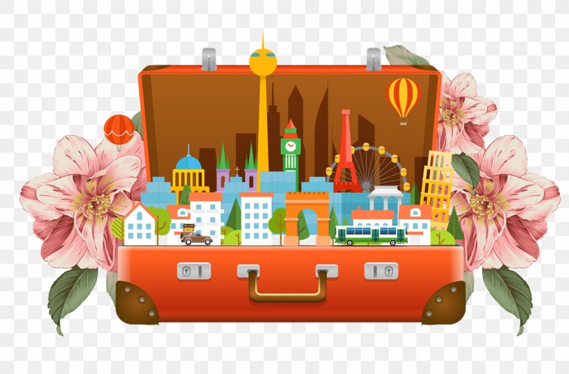 Suitcase Baggage Tourism Travel Tourist Attraction, PNG, 1521x1000px, Suitcase, Baggage, Box, Cartoon, Food Download Free