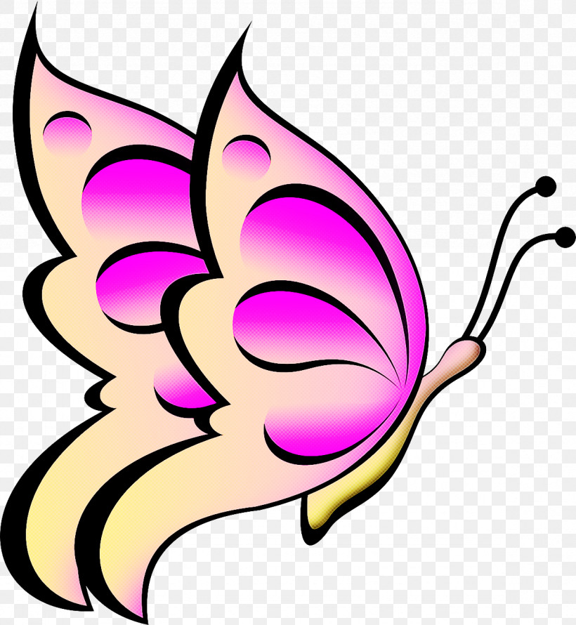 Butterfly Pink Wing Moths And Butterflies Plant, PNG, 1179x1280px, Butterfly, Line Art, Moths And Butterflies, Pink, Plant Download Free