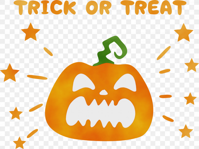 Pumpkin, PNG, 3000x2243px, Trick Or Treat, Cartoon, Evening, Geometry, Happiness Download Free