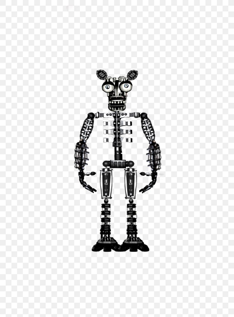 Five Nights At Freddy's 2 Five Nights At Freddy's 4 Endoskeleton Human Body Animatronics, PNG, 720x1110px, Endoskeleton, Anatomy, Animatronics, Black And White, Figurine Download Free