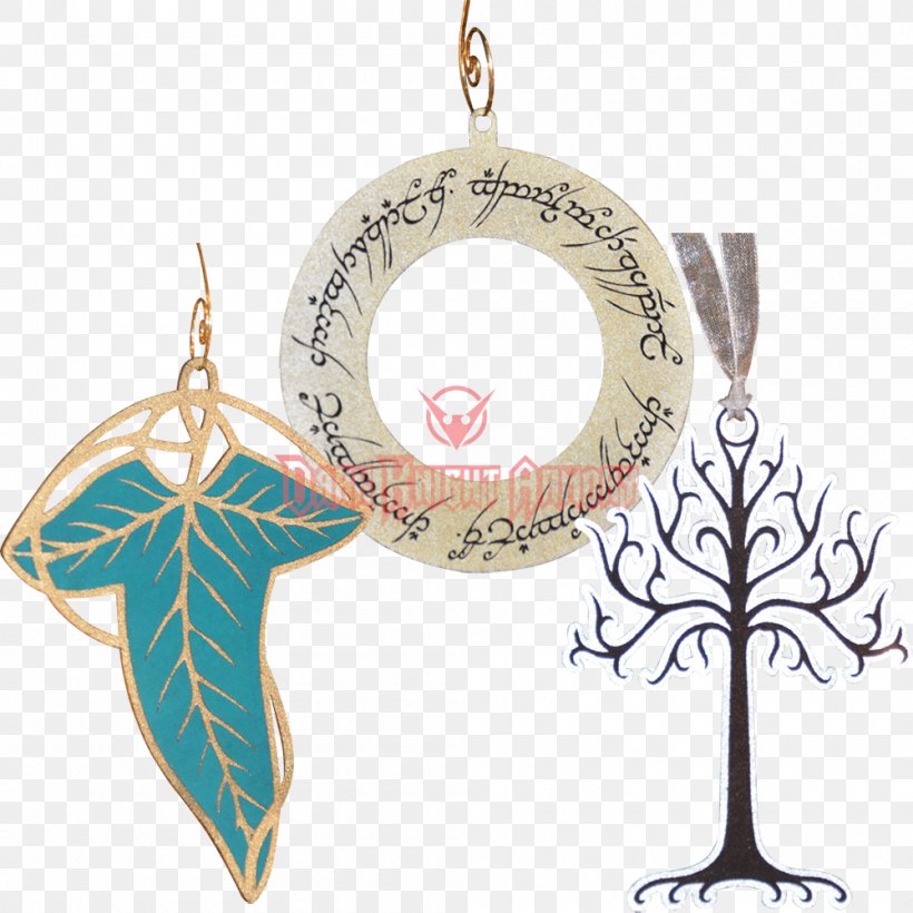 The Lord Of The Rings Arwen Treebeard White Tree Of Gondor Frodo Baggins, PNG, 1000x1000px, Lord Of The Rings, Arwen, Body Jewelry, Christmas Ornament, Decal Download Free