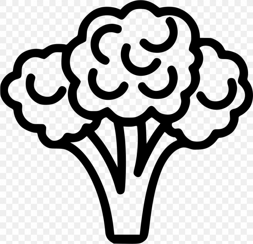 Vegetarian Cuisine Broccoli Vegetable Fried Cauliflower, PNG, 981x946px, Vegetarian Cuisine, Black And White, Broccoli, Cauliflower, Flower Download Free