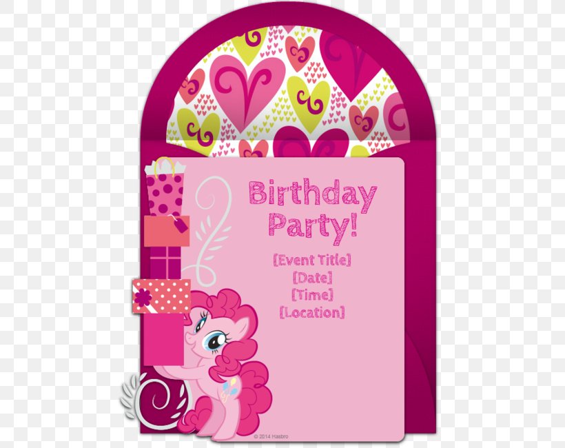 Wedding Invitation Pinkie Pie My Little Pony Party, PNG, 650x650px, Wedding Invitation, Anniversary, Baby Shower, Birthday, Convite Download Free