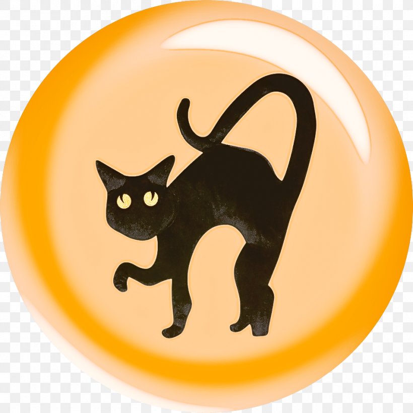 Cat Black Cat Small To Medium-sized Cats Bombay Yellow, PNG, 951x951px, Cat, Black Cat, Bombay, Small To Mediumsized Cats, Tail Download Free