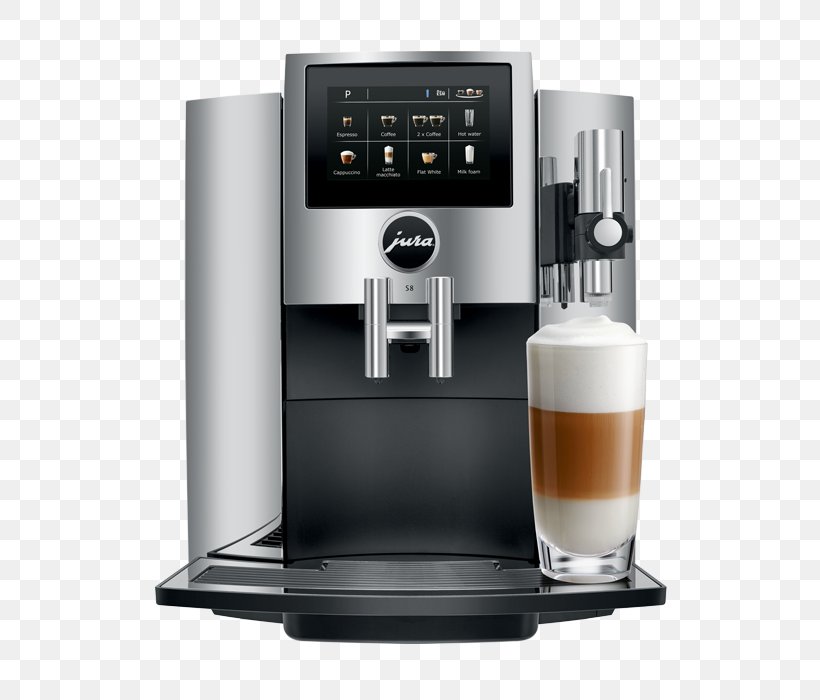 Jura S8 Bean-to-Cup Coffee Machine Espresso Cappuccino Jura Elektroapparate, PNG, 700x700px, Espresso, Cappuccino, Coffee, Coffee Preparation, Coffeemaker Download Free