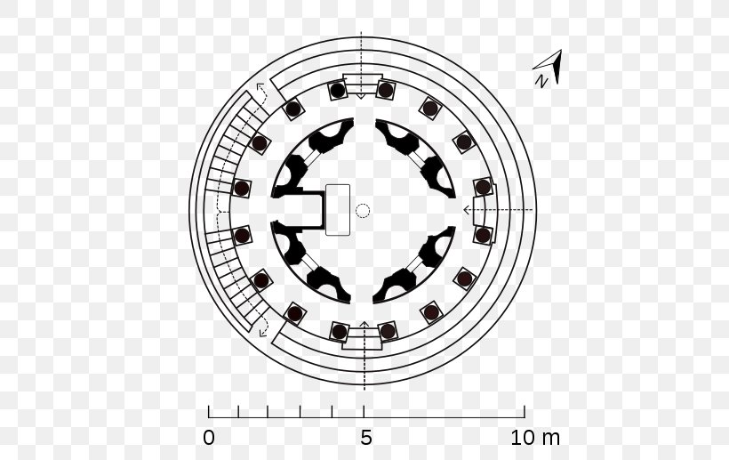 Tempietto San Pietro In Montorio Floor Plan Architecture Santa Costanza, PNG, 512x517px, Tempietto, Architectural Plan, Architecture, Area, Black And White Download Free