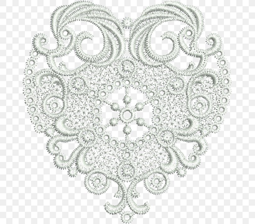 Lace Embroidery Doily Pattern, PNG, 673x719px, Lace, Apron, Area, Black And White, Cutwork Download Free