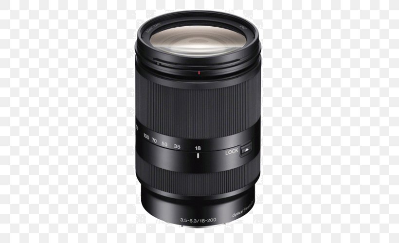 Sony α Sony E-mount Camera Lens Zoom Lens Sony E 18-200mm F3.5-6.3 OSS LE, PNG, 500x500px, Sony Emount, Camera, Camera Accessory, Camera Lens, Cameras Optics Download Free