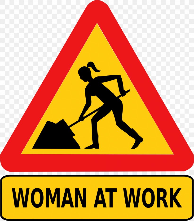 Traffic Sign Roadworks Warning Sign, PNG, 2106x2400px, Traffic Sign, Area, Brand, Female, Logo Download Free