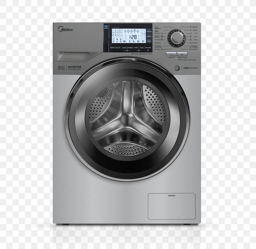 Midea WD-LZ109SAR1 Washing Machines Buenos Aires Home Appliance, PNG, 800x800px, Midea, Black And White, Buenos Aires, Clothes Dryer, General Electric Download Free