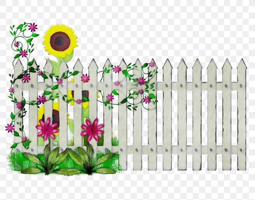 Watercolor Floral Background, PNG, 800x643px, Watercolor, Art, Fence, Fence Pickets, Floral Design Download Free