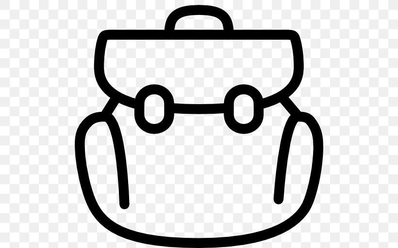 Backpack Bag Clip Art, PNG, 512x512px, Backpack, Area, Bag, Baggage, Black And White Download Free