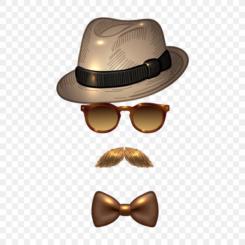 Fedora Sunglasses Hat Moustache, PNG, 999x1000px, Fedora, Beard, Bow Tie, Bowler Hat, Eyewear Download Free