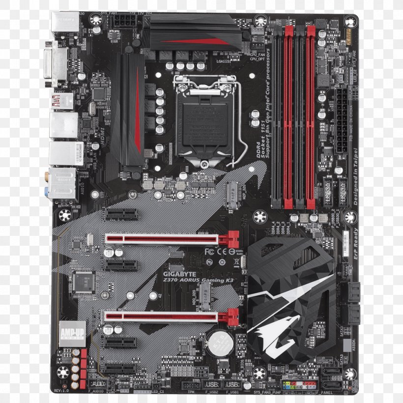 Intel Motherboard LGA 1151 CPU Socket Gigabyte Technology, PNG, 1000x1000px, Intel, Atx, Central Processing Unit, Chipset, Computer Download Free