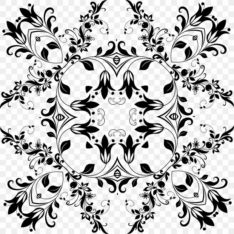 Flower Floral Design Black And White, PNG, 2334x2334px, Flower, Art, Black, Black And White, Drawing Download Free