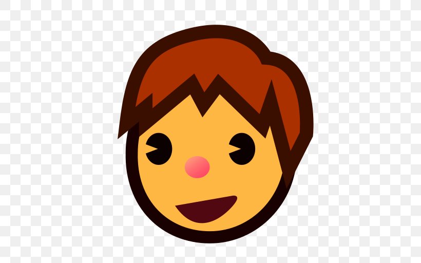 Happy Face Emoji, PNG, 512x512px, Emoji, Addon, Android, Boy, Brown Hair Download Free
