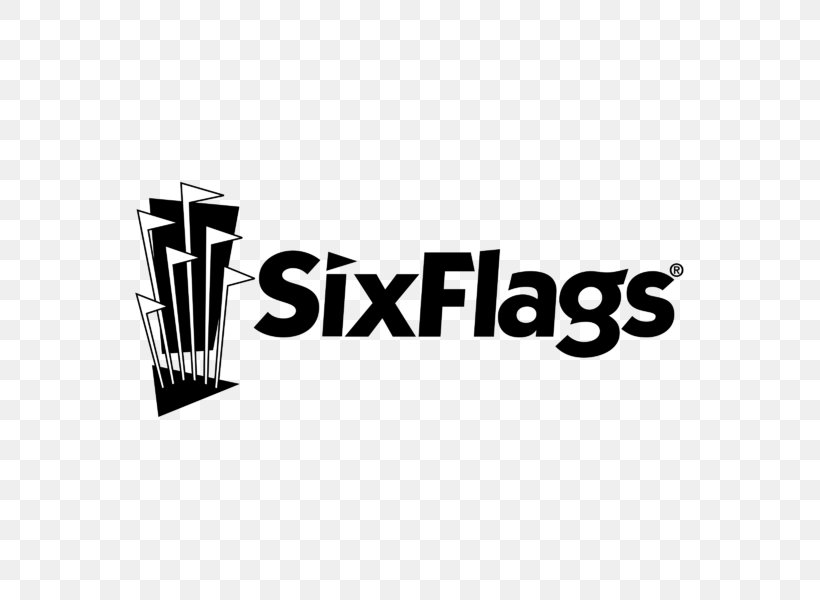 Logo Six Flags Brand Font Vector Graphics, PNG, 800x600px, Logo, Black, Black And White, Black M, Brand Download Free