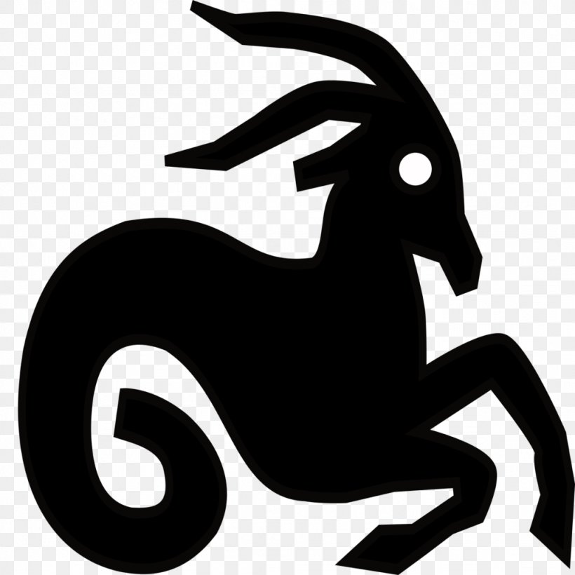 Signs Of The Zodiac: Capricorn Astrology Astrological Sign Signs Of The Zodiac: Capricorn, PNG, 1024x1024px, Capricorn, Artwork, Astrological Sign, Astrology, Black And White Download Free