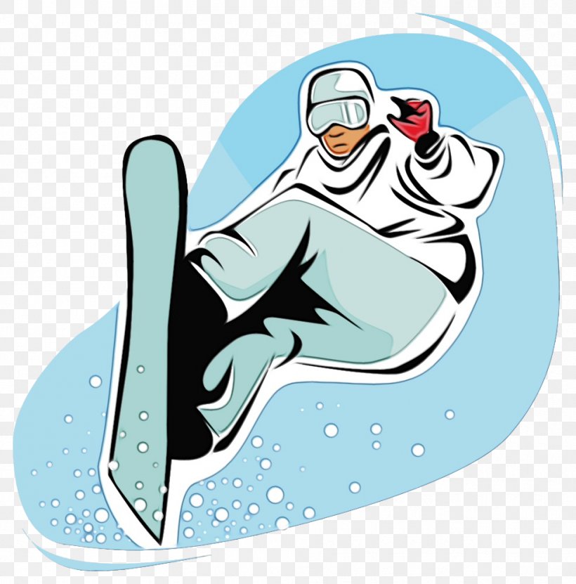 Snowboarding At The 2018 Olympic Winter Games Skiing Cartoon, PNG, 986x1000px, Watercolor, Cartoon, Drawing, Halfpipe, Luge Download Free