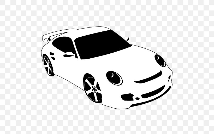 Sports Car Clip Art, PNG, 512x512px, Car, Antique Car, Automotive Design, Automotive Exterior, Black And White Download Free