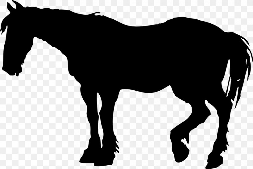 Stallion Colt Thoroughbred Clip Art, PNG, 960x645px, Stallion, Black And White, Bridle, Colt, Draft Horse Download Free
