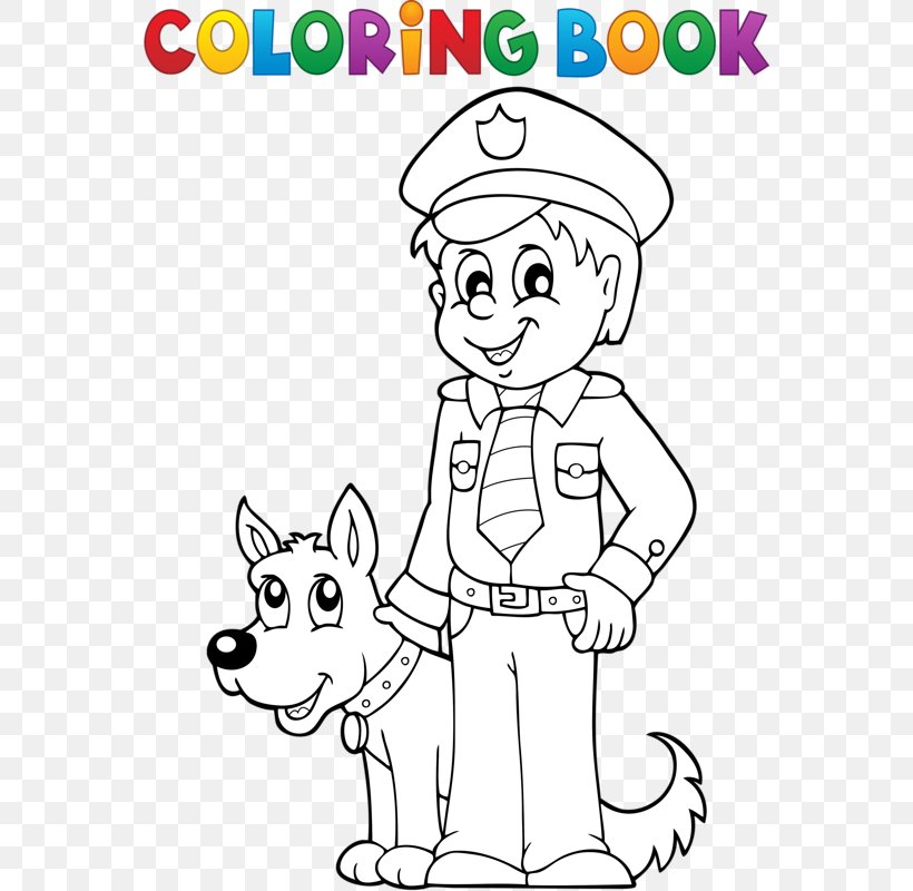 Police Officer Coloring Book Royalty-free, PNG, 562x800px, Watercolor, Cartoon, Flower, Frame, Heart Download Free