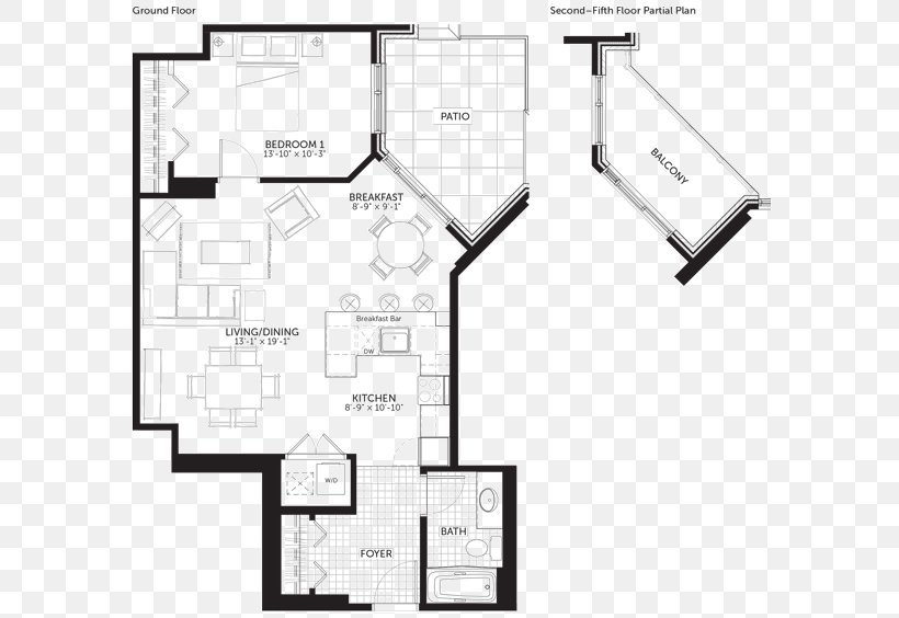 Floor Plan House Claridge Homes Building Condominium, PNG, 600x564px, Floor Plan, Area, Bedroom, Black And White, Building Download Free