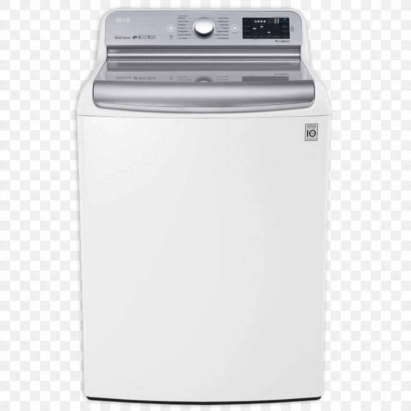 LG WT7700H Washing Machines Cubic Foot Home Appliance Haier HWT10MW1, PNG, 3000x3000px, Washing Machines, Clothes Dryer, Cubic Foot, Cubic Inch, Haier Hwt10mw1 Download Free