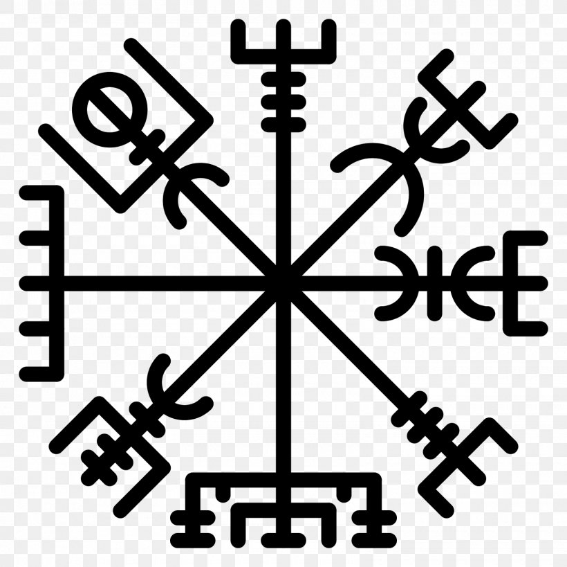 Ornament Runes Vegvísir Art Icelandic Magical Staves, PNG, 1600x1600px, Ornament, Art, Black And White, Celtic Knot, Decal Download Free