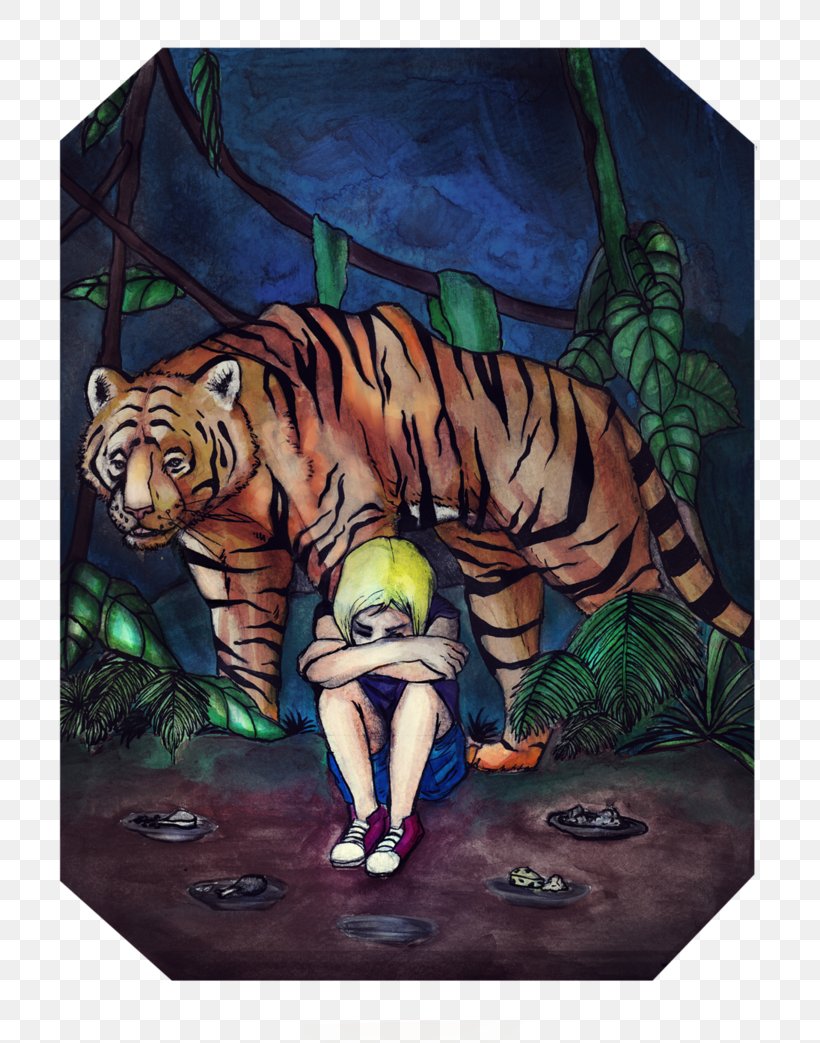Tiger Cat Cartoon Wildlife, PNG, 766x1043px, Tiger, Art, Big Cat, Big Cats, Carnivoran Download Free