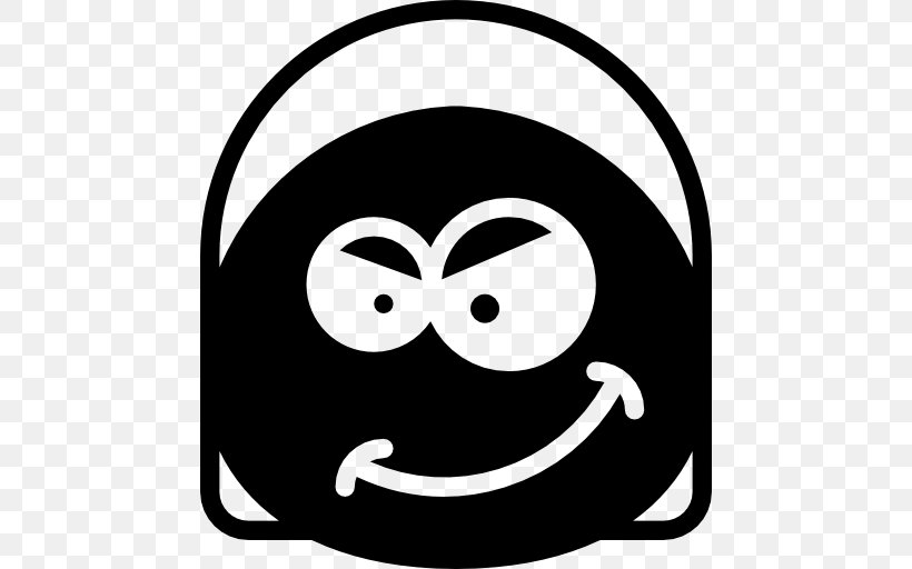 Smiley Emoticon Clip Art, PNG, 512x512px, Smiley, Area, Black, Black And White, Emoji Download Free