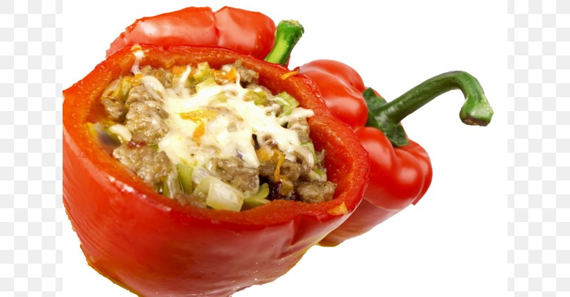 Bell Pepper Stuffed Peppers Vegetarian Cuisine Paprika Pimiento, PNG, 640x428px, Bell Pepper, Bell Peppers And Chili Peppers, Capsicum Annuum, Diet, Diet Food Download Free
