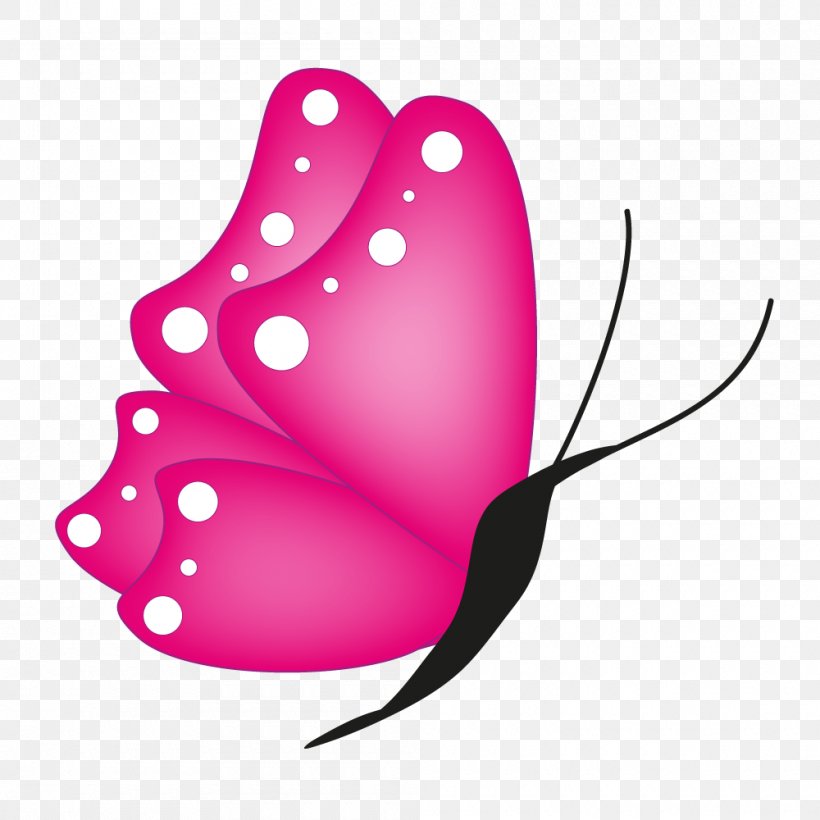 Pink Butterfly Magenta, PNG, 1000x1000px, Pink, Butterflies And Moths, Butterfly, Graphic Designer, Green Download Free