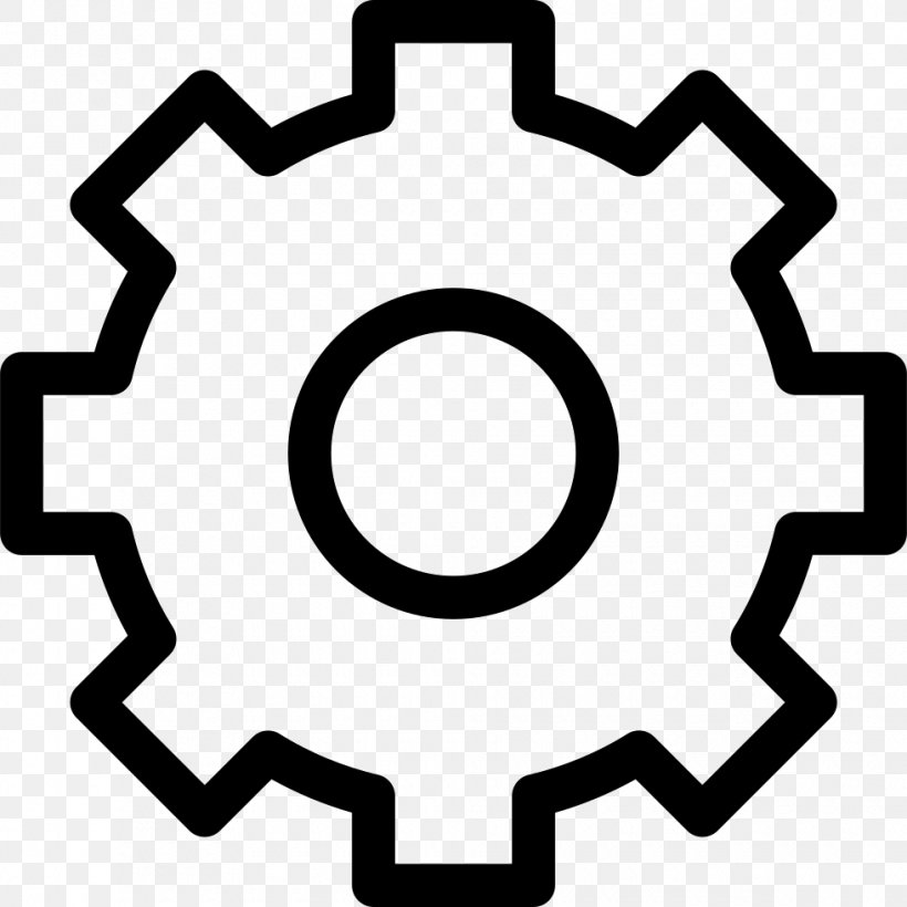 Gear Vector Graphics Application Software, PNG, 980x980px, Gear, Area, Black And White, Computer Software, Information Download Free