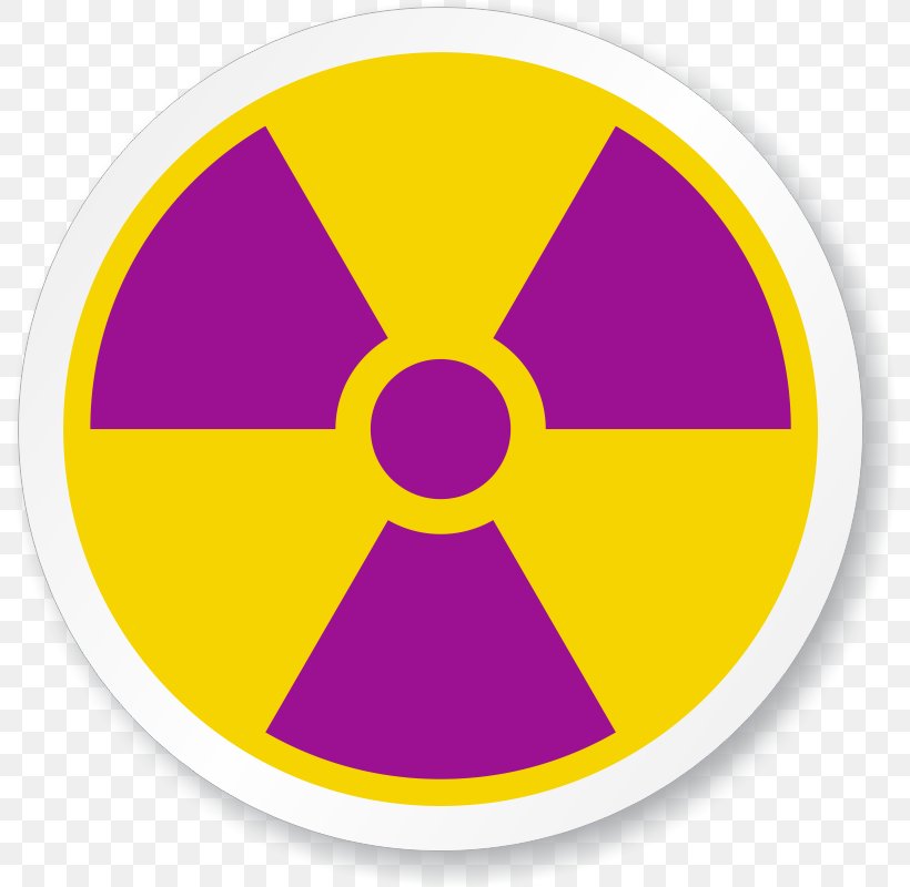 Radioactive Decay Nuclear Power Radiation Hazard Symbol, PNG, 800x800px, Radioactive Decay, Area, Biological Hazard, Decal, Hazard Symbol Download Free