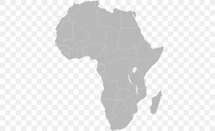 Africa Locator Map Vector Graphics, PNG, 500x500px, Africa, African Union, Black And White, Blank Map, Cartography Download Free