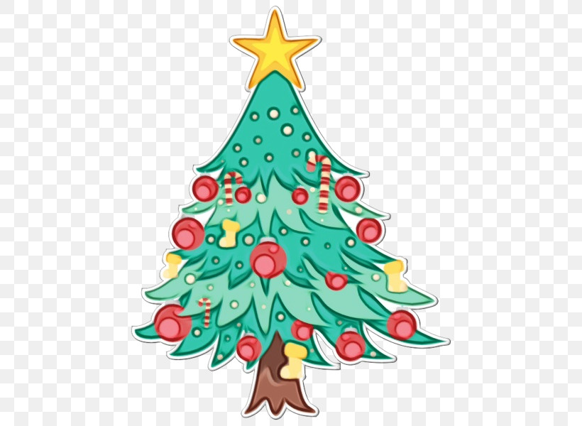 Christmas Day, PNG, 600x600px, Watercolor, Christmas Day, Christmas Tree, Paint, Wet Ink Download Free