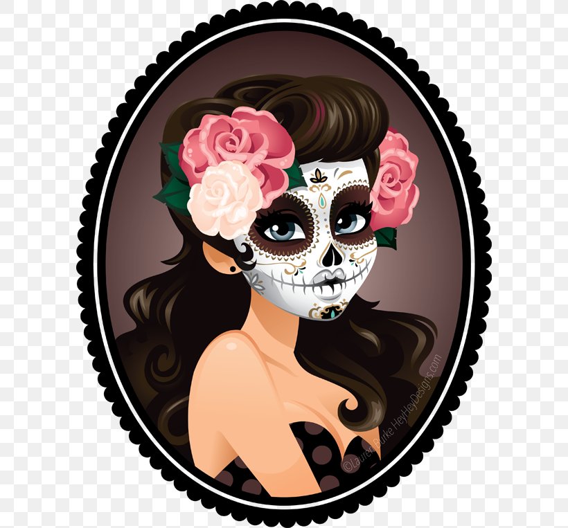 La Calavera Catrina Skull Art Tattoo, PNG, 600x763px, Watercolor, Cartoon, Flower, Frame, Heart Download Free