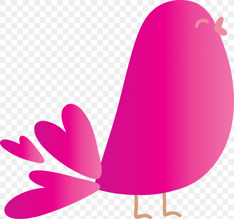 Pink Magenta Chicken, PNG, 3000x2820px, Cute Cartoon Bird, Chicken, Magenta, Pink Download Free