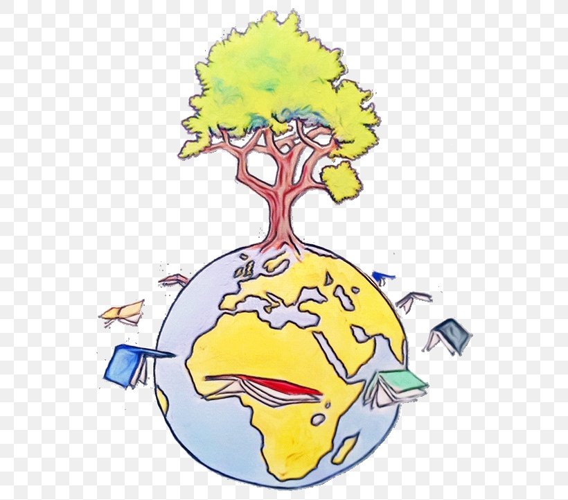 Cartoon Yellow Tree Plant World, PNG, 550x721px, Watercolor, Cartoon, Paint, Plant, Tree Download Free