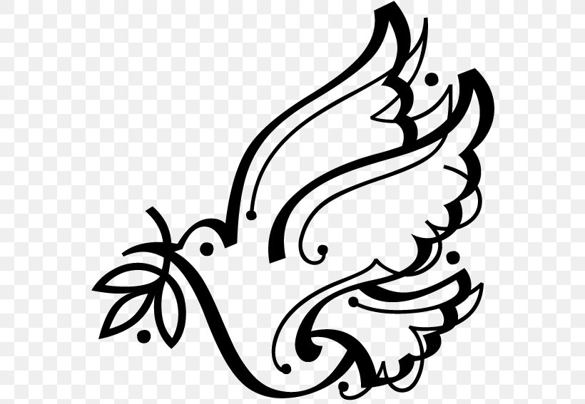 Columbidae Olive Branch Doves As Symbols T-shirt Peace Symbols, PNG, 567x567px, Columbidae, Art, Artwork, Black, Black And White Download Free
