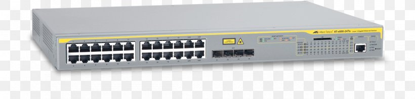 Allied Telesis AT 9424Ts Network Switch Computer Network, PNG, 1200x288px, 10 Gigabit Ethernet, Allied Telesis, Bt Group, Computer Network, Electrical Switches Download Free