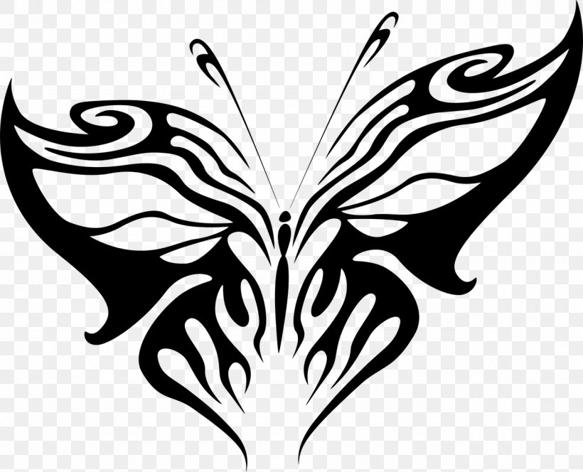 Butterfly Clip Art, PNG, 1280x1037px, Butterfly, Art, Black, Black And White, Fictional Character Download Free