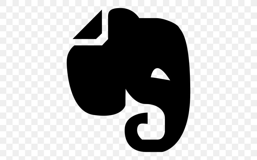 Evernote Tag, PNG, 512x512px, Evernote, Black And White, Brand, Character, Computer Program Download Free