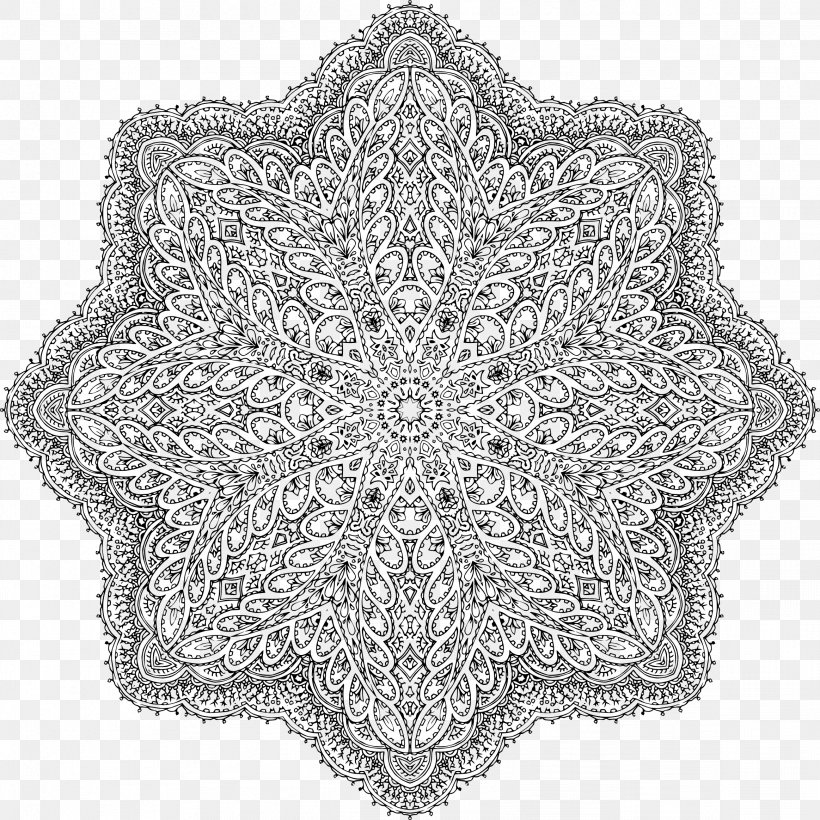 Mandala Download Rainbow Circles, PNG, 2326x2326px, Mandala, Abstract Art, Black And White, Coloring Book, Crochet Download Free
